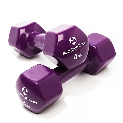 2er-Set Hanteln 0,5kg, 0,75kg, 1kg, 1,5kg, 2kg, 3kg & 4kg / rutschfeste & griffige Vinyloberfläche »Hexagon« Kurzhanteln (Aerobic-Gewichte) in verschiedenen Gewichts- und Farbvarianten. Das Hantelset besteht aus 100% Eisen – Die Gewichte bzw. das Kurzhantel-Set eignen sich für Gymnastik, Fitnesstraining, Physiosport & Heimtraiing. Das Hantelpaar ist schön griffig, einfach zu reinigen & resistenz gegen Schweiß & Feuchtigkeit - 5