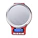 Produktbild lerda pe Digitale Küchenwaage 3kg Mini elektronische Waagen mit LCD-Display, Batterien betrieben, Rot