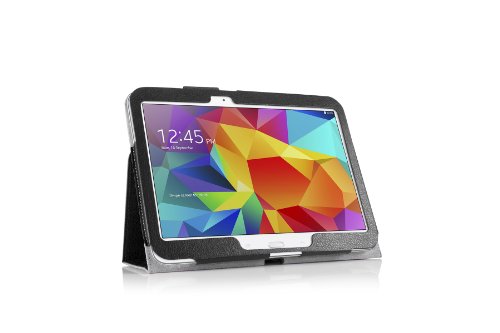 Schutzhülle / Cover / Tasche für Samsung Galaxy Tab 4 10.1″ T530 – mit praktischer Halteschlaufe – Schwarz - 2