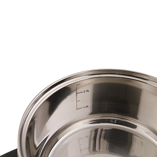 axentia Kochtopf Dämpfer 20 cm mit Topfdeckel – Kartoffeldämpfer zum Dünsten – Gemüsedämpfer Topf mit Siebeinsatz – Kartoffelkocher aus Edelstahl mit Dämpfeinsatz, 2,5 Liter - 4
