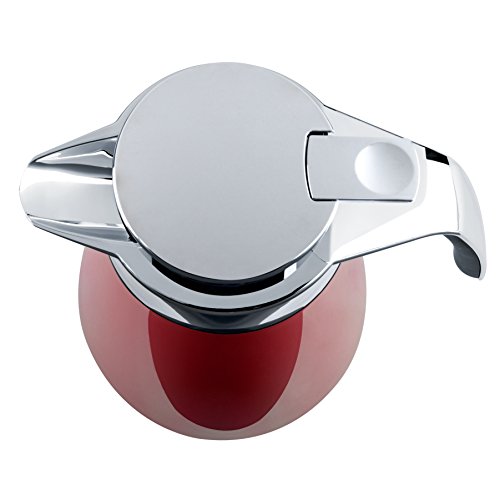 Emsa 513807 Isolierkanne, Edelstahl, 1.5 Liter, Aroma Diamond, Quick Tip Verschluss, Rot, Cone - 2