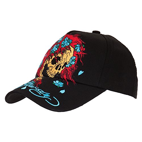 Preisvergleich Produktbild Ed Hardy-Skull Perücke Youth Baseball-Kappe größenverstellbar