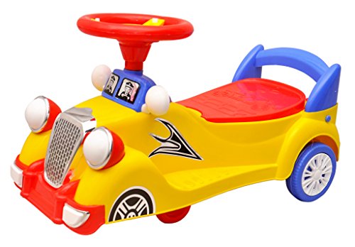 Toyshine Vintage Magic Car, Ride-on Toy, Yellow