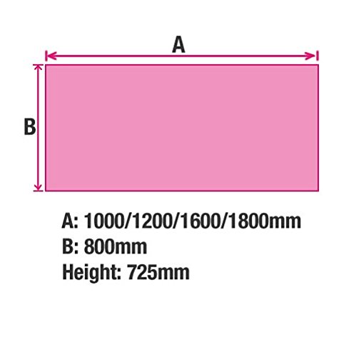 BIMI 1400mm Ergonomic Cantilever Straight Desk in Beech