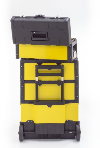 Kunststoff/Metall Trolley 4 Module / 5 Fächer – gelb - 8