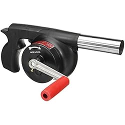 SODIAL Ventilateur de Barbecue de Cuisine exterieure Souffleur a Turbine pour Soufflet De feu de Barbecue Outil a manivelle pour Camping Pique-Nique Accessoires de poele