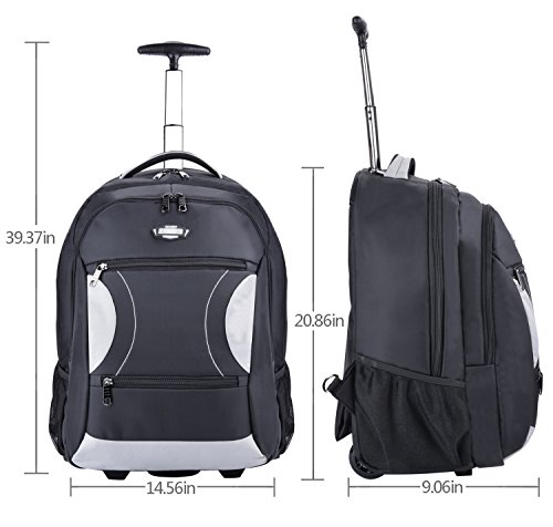 Trolley Rucksack  Coofit Schulranzen Trolley Nylon Schultrolley Business Trolley Laptop Rucks  cke mit Rollen