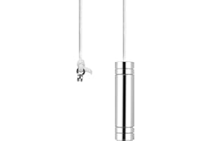 KingYH Bathroom Light Pull Cord Handle Chrome Cylindrical Pendant Extension Bathroom Toilet Light Ceiling Fan Switch (Nylon, 150CM)