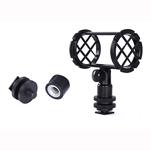 Preisvergleich Produktbild iUcar BOYA BY-C04 Kameraschuhmikrofon Shockmount-Mikrofone Ständerhalterungszubehör schwarz