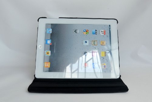 inShang Hülle für Apple iPad 2 iPad 3 iPad 4, Edles PU Leder Tasche Hülle Skins Etui Schutzhülle Ständer Smart Case Cover für Tablet iPad, Super Automatische Einschlaf-/Aufwach funktion, 360 Grad rotierende Schutzhülle mit Standfunktion + inShang Logo hochwertigen Stylus Eingabestift Stift - 4