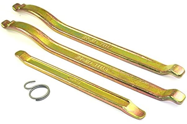 Buzzetti – Kit de 3 leviers démonte-pneus professionnels (2 x 350 mm, 1 x 240 mm)