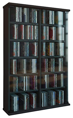 VCM Regal DVD CD Rack Turm Medienregal Medienschrank Aufbewahrung Schrank Holz Standregal Möbel in 6 Farben 'Roma'
