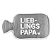 Produktbild Wärmflaschenbezug "Lieblingspapa" (in grau), optional mit Wärmflasche, Wärmflasche, Geschenkidee, Geschenk zum Vatertag, Geburtstagsgeschenk, Weihnachtsgeschenk, Papa, für den Vater (mit Wärmflasche)