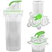 Produktbild Eiweiß Shaker 600 ml Protein Pulver Mixer + Sieb Eiweißshaker Trinkflasche Milchshake Bottle Flasche grün