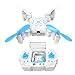 Produktbild RC Quadrocopter 2.4G 4CH 6 Achsen Ferngesteuerter Drone mit 1MP Echtzeit Übertragung HD Kamera FPV Monitor 3D Drehen Funktion für Smartphone IOS und Android Blau mit Weiß