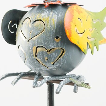 Gartenstecker – Hennes und Klara – UV-beständiges und wetterfestes Metall – Gesamthöhe: 96cm - 5