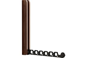 AtEaze Vikbar klädstång i massivt valnötsträ och aluminium