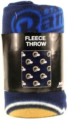 St Louis Rams Fleece Blanket Throw, Repeater Design