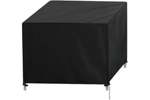 Aosong Garden Furniture Covers Heavy Duty 420D Oxford Fabric Waterproof Square Outdoor Furniture Cover for Table Chairs, Rattan Furniture Covers Extra Large Patio Cover, Black,(90x90x90cm)
