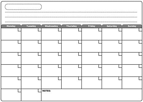 Villexun Monthly Magnetic Dry Erase Refrigerator Whiteboard Menu Planner, Use as Planner Calendar, Meal, Grocery, To Do or Chore List Magnet| Dry Erase Board Fridge Calendar - FREE Fine Point Markers(White 42x30cm) (monthly1)