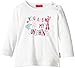 SALT AND PEPPER Baby Girls B Longsleeve Cute&Funny uni Plain Crew Neck Long Sleeve Long Sleeve Top, White (off-white 017), 6-9 Months (Manufacturer size: 74)