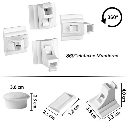 HomySnug Magnetische baby Lock, Kindersicherung magnetschloss für Schränke und Schubladen 8 Schlösser und 2 Schlüssel - 4