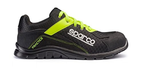 Sparco 0751743NRGF Zapatillas, Negro/Amarillo, 43