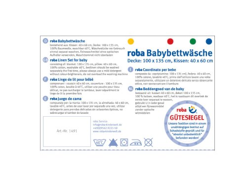 roba 1491 P148 – Kinderbettwäsche 2-teilig „Adam & Eule“, bestickt - 4