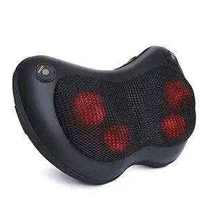 AV enterprises Car Massager neck and back Massage Pillow Portable Deep Shiatsu Kneading with light Heat option for Home Office