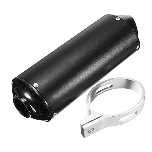 Forspero 28mm Muffler Exhaust Pipe+Clamp For Dirt Pit Pro Quad Bike ATV 50/110/125/150cc - Black