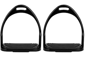 SHEENS Staffe di Alta qualità 3Colors per Sella a Sella Leggera di Sicurezza Seggiolino per Equitazione Inglese Flex Fillis in Alluminio Verniciato a Colori[Nero] Attrezzatura per l'equitazione