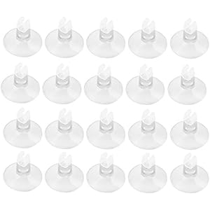 Doutop Aquarium Saugnapf mit Schlauchhalterung Transparent 20tlg. Saugnäpfe für 4/6mm Airline Luftverkehrslinie Schlauchhalter