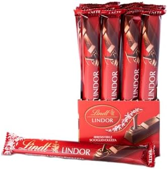 Lindt LINDOR Snack Cioccolato al Latte, Formato 38g, 24 pezzi
