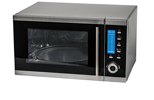 MEDION (MD 15501) Mikrowelle (4in1, 900 Watt Mikrowellenleistung, 1100 Watt Grill (Oberhitze), 2500 Watt Heißluftleistung, 25 Liter Garinnenraum) silber - 4