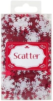 Russian Christmas Red &amp; White Snowflake Scatter Table Confetti