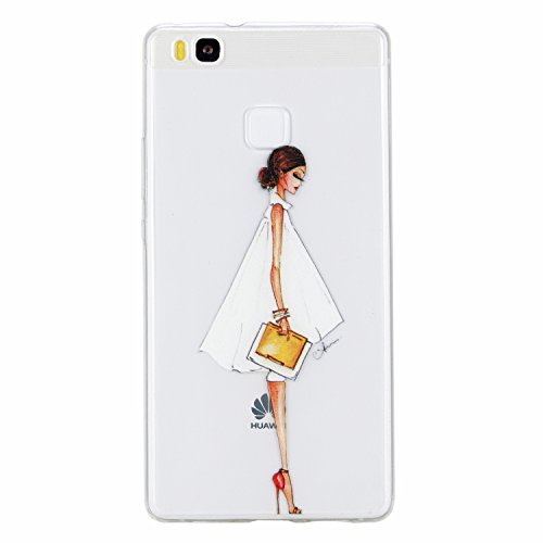 Huawei P9 Lite hülle,Huawei P9 Lite Case, Cozy Hut Kratzfeste Plating TPU Silicone Case Schutzhülle Ultra Dünn Tasche für mit Huawei P9 Lite Hülle Case Transparent - Mode Frau