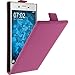 Price comparison product image PhoneNatic Artificial Leather Case compatible with Sony Xperia XZs - Flip-Case hot pink Cover + protective foils
