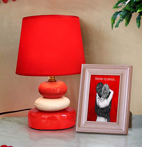 TIED RIBBONS Valentines Day Gift for Boyfriend, Girlfriend, Wife, Husband, Him, Her, Fiance Table Lamp and Quoted Frame