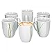 Produktbild Van Well Bali 6er Set Kaffeebecher, 330 ml, H 10,3 cm, Kaffeetasse, Liniendekor, edles Marken-Porzellan