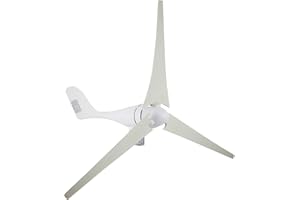 VEVOR Générateur Turbine Éolienne 12V Éolienne à 6 Pales Plastiques de Fibre 300W Générateur Éolienne PMG Triphasé Jardin Système d'Alimentation Idéal pour Foyers Stations Météorologiques Autoroutes