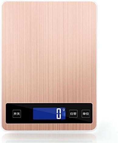QIAOJIANE Kitchen Scale Waterproof Kitchen Scale Small Precision Baking Scale Charging (Color : Gold, Size : 10kg)