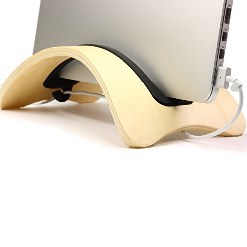 [TOP] Original Urcover® Edition Samdi Echt Holz Notebookständer und Tablet Halter [Deutscher FACHHANDEL] Designer Laptopständer für Lenovo|Asus|Samsung|MacBook|iPad Ständer| Tabletständer Dunkel Braun - 9
