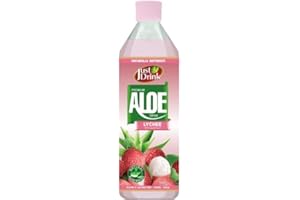 DNAAZ 12 x Just Drink Aloe Lychee 500ml Delicious Tasty And Twisty Treat Gift Hamper For All Occasions Enjoyed With Family And Friends