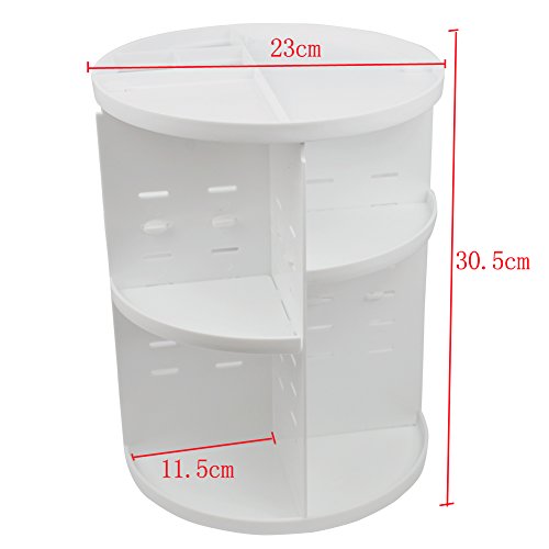 St.Oswalds Rotating Kosmetik Organizer Tower für Make UP Aufbewahrungs JY002 (Weiß) - 3