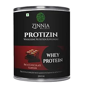 Zinnia Protizin - Chocolate Flavoured Whey Protein Powder - 200 g