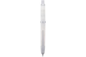 EROFA Jinhao 20 Series Press Fountain Pen, Snow White Retractable Fine Nib with Ink Converter Set (Silver Clip)