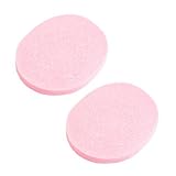 sourcingmap 2 Pcs Cosmetic Oval Pink Sponge Facial Washing Cleansing Pads