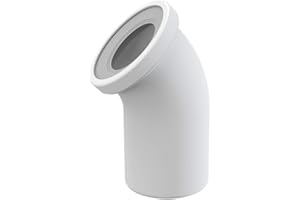 ALCAPLAST WC-Anschluß Bogen 45 Grad Abfluß weiß weiss WC-Abfluß Abflussrohr WC Verbindung für Toilette