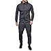 Produktbild BaZhaHei Herren Langarmshirt Männer Herbst Winter Tasche Sweatshirt Top Hosen Sets Sport Anzug Trainingsanzug Lange Ärmel Mit Kapuze Mantel Sweatshirt Hose Passen