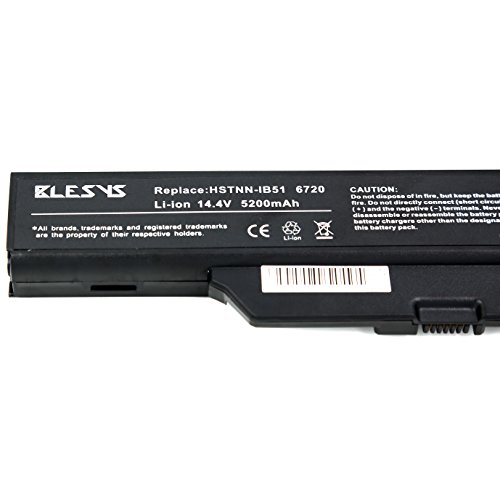 BLESYS – 14,4V 4400mAh / 63Wh HP Business Notebook 6720s Kompatibel mit Business Notebook 610 6720s 6720s / CT 6730s 6730s / CT 6735s 6820s 6830s 6830s Notebook-PC 550 610 615-Serie Laptop-Batterie für HSTNN-OB62 ersetzen 451085-141 451086-121 451086-161 451568-001 464119-361 484787-001 GJ655AA HSTNN-IB51 HSTNN-IB52 HSTNN-IB62 HSTNN-OB62 HSTNN-XB62 KU532AA - 2